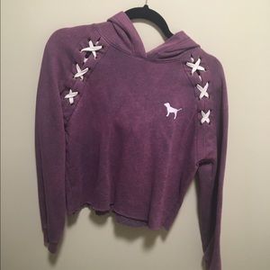 Size Small VS Pink mini hoodie- vintage vibe